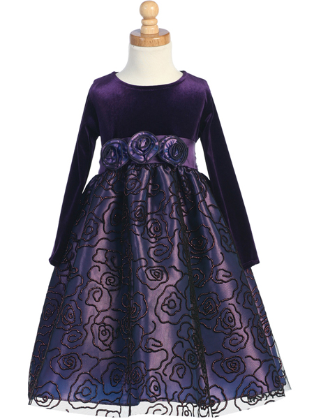 Детское платье "Королева роз" (пурпурное)